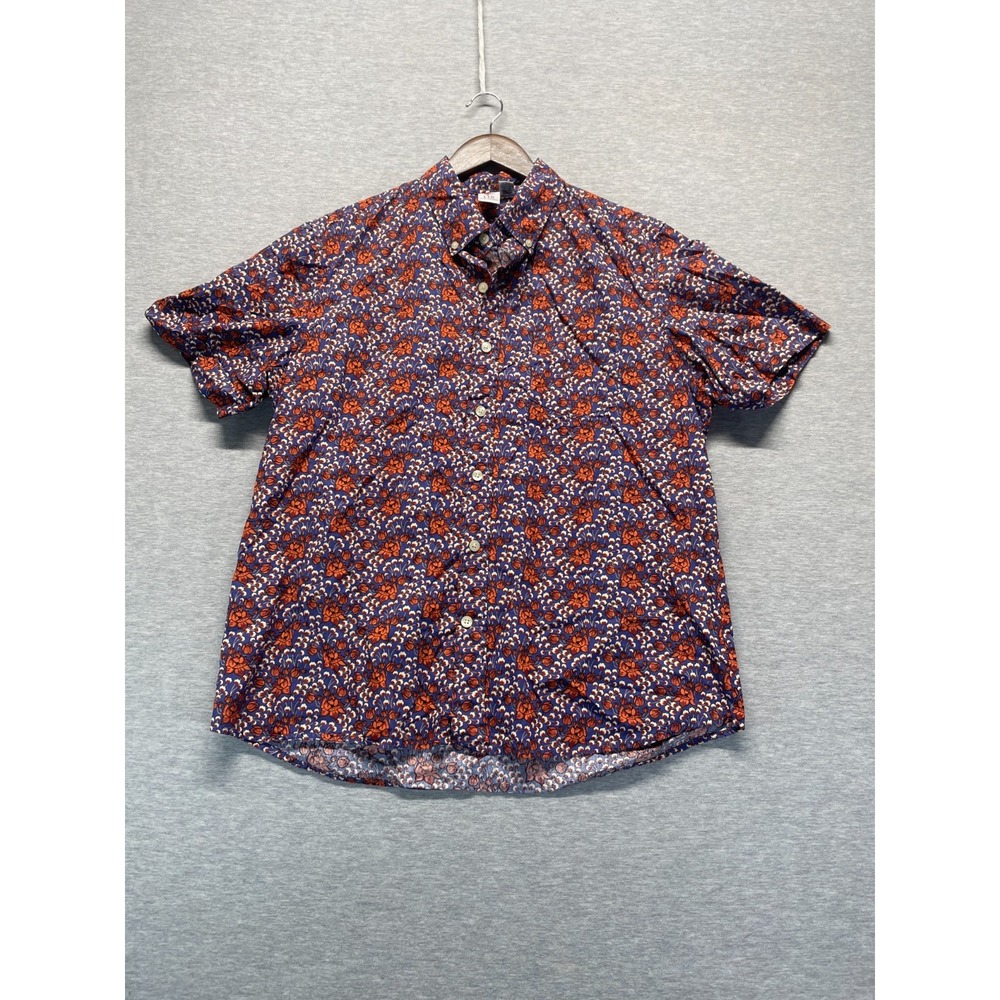 Kennington LTD Short Sleeve Shirt Mens XL Multicolor Floral Print Button Down